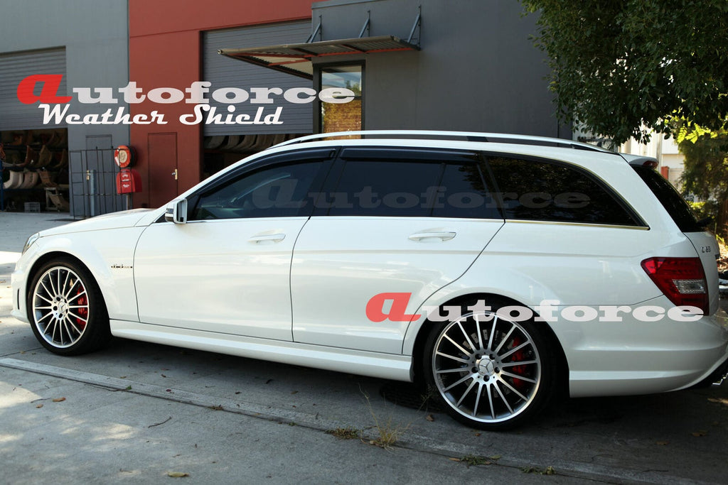 Installed View - Mercedes-Benz C-Class W204 Wagon: Premium Window Visors