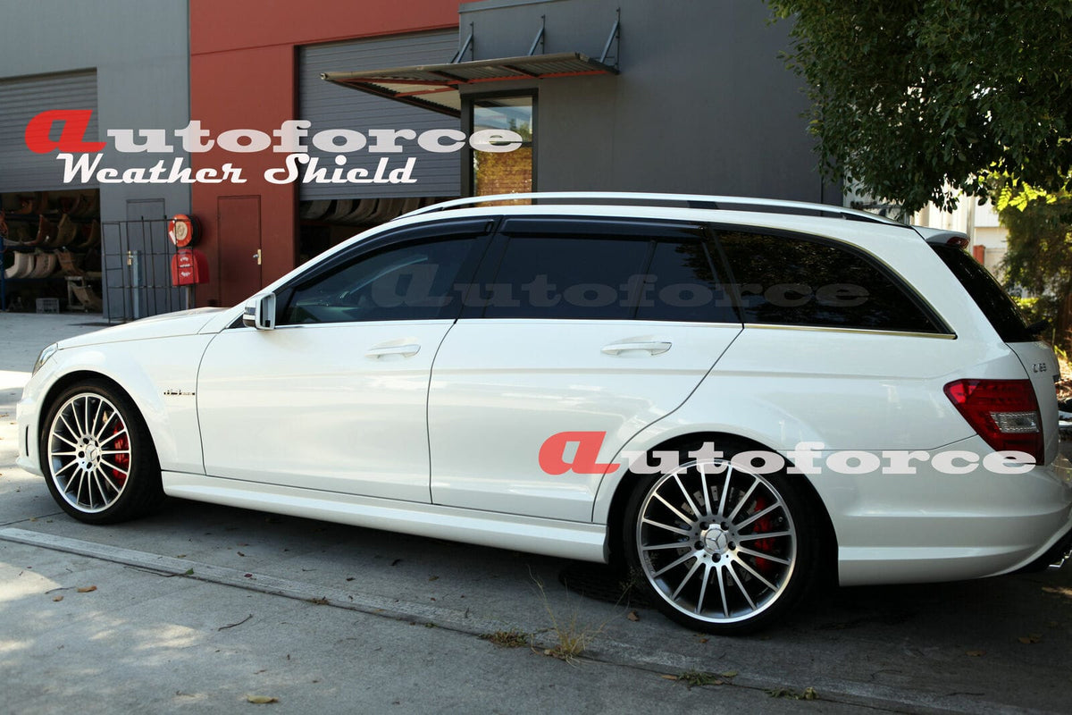 Installed View - Mercedes-Benz C-Class W204 Wagon: Premium Window Visors