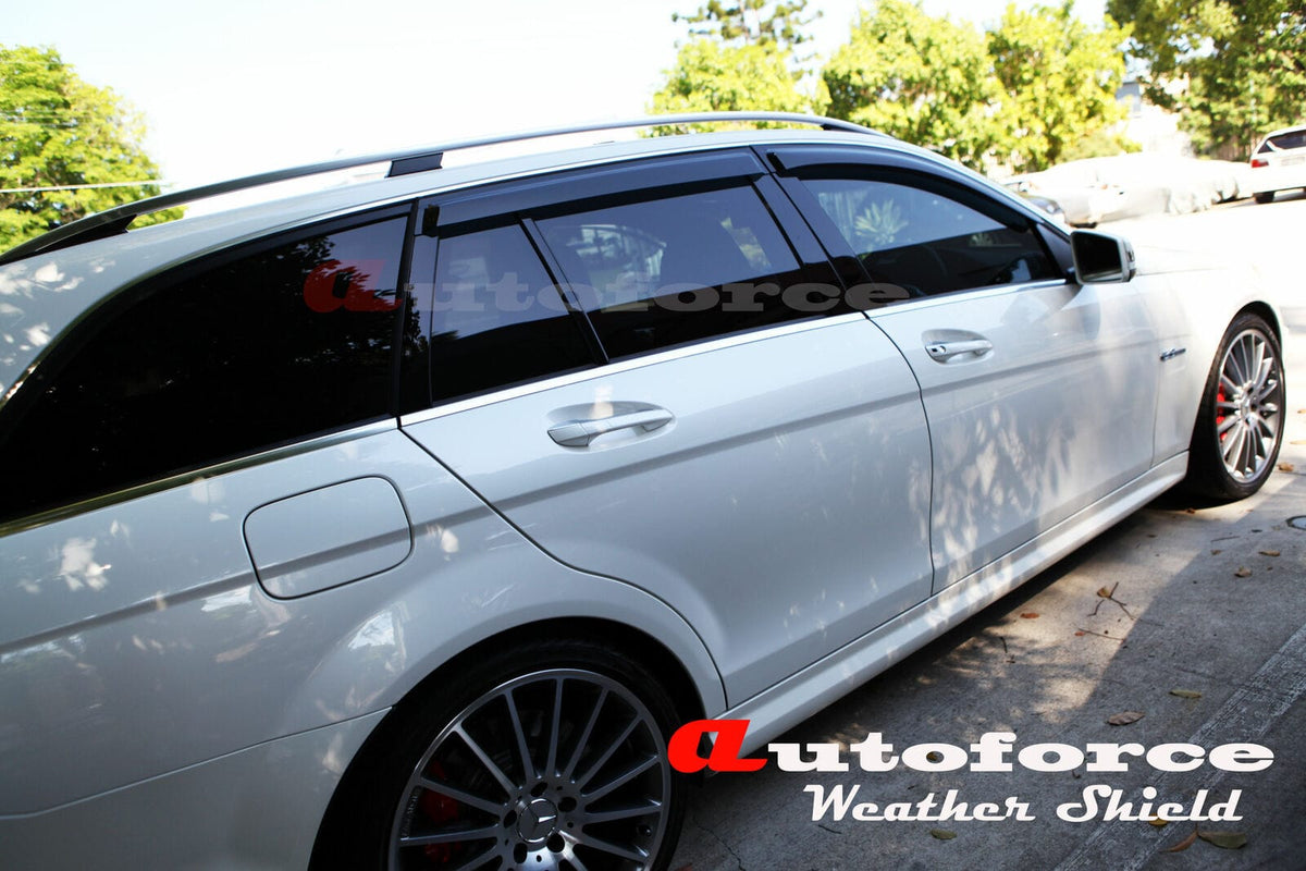 Installed View - Mercedes-Benz C-Class W204 Wagon: Premium Window Visors