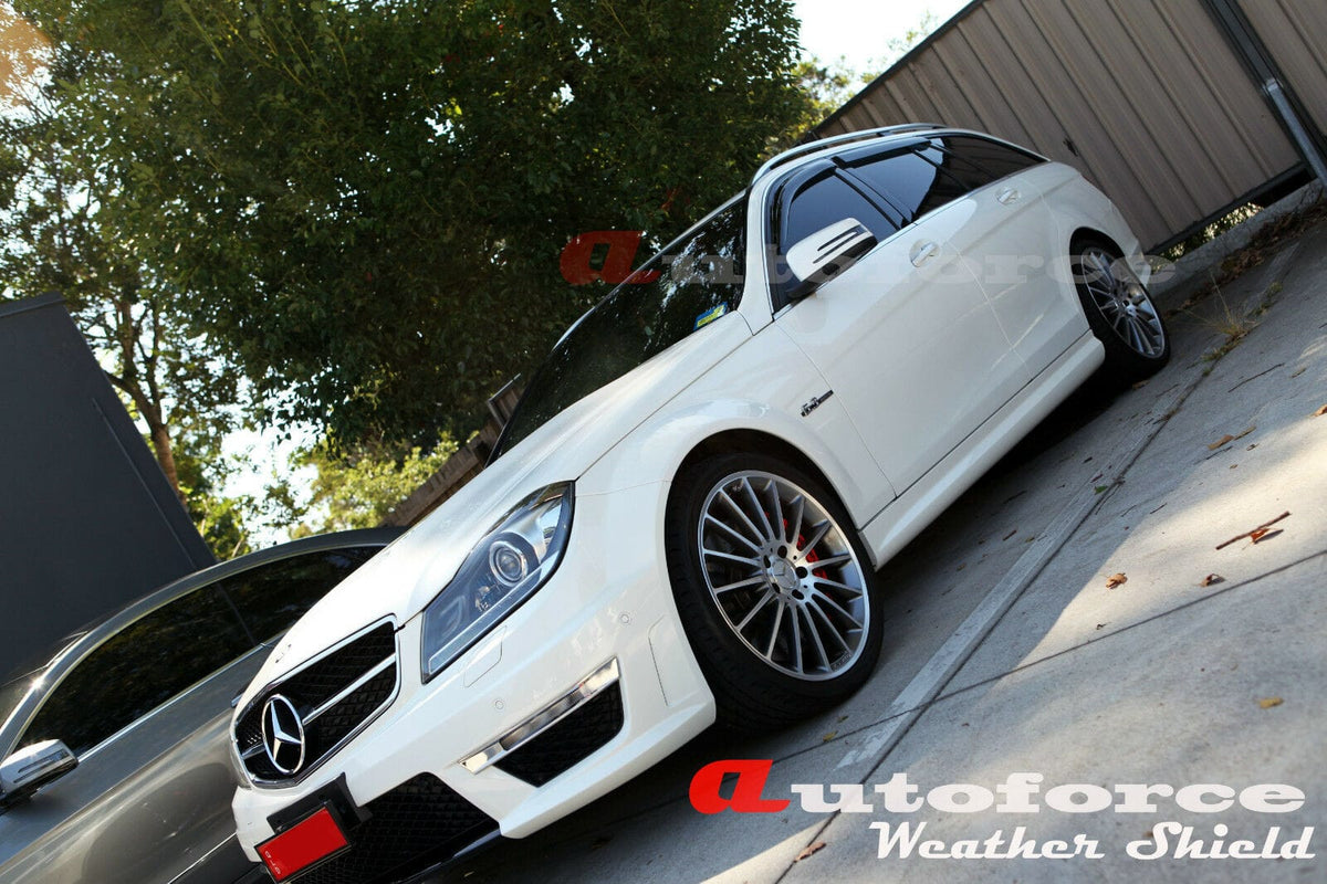 Installed View - Mercedes-Benz C63 AMG W204 Estate: Premium Window Visors