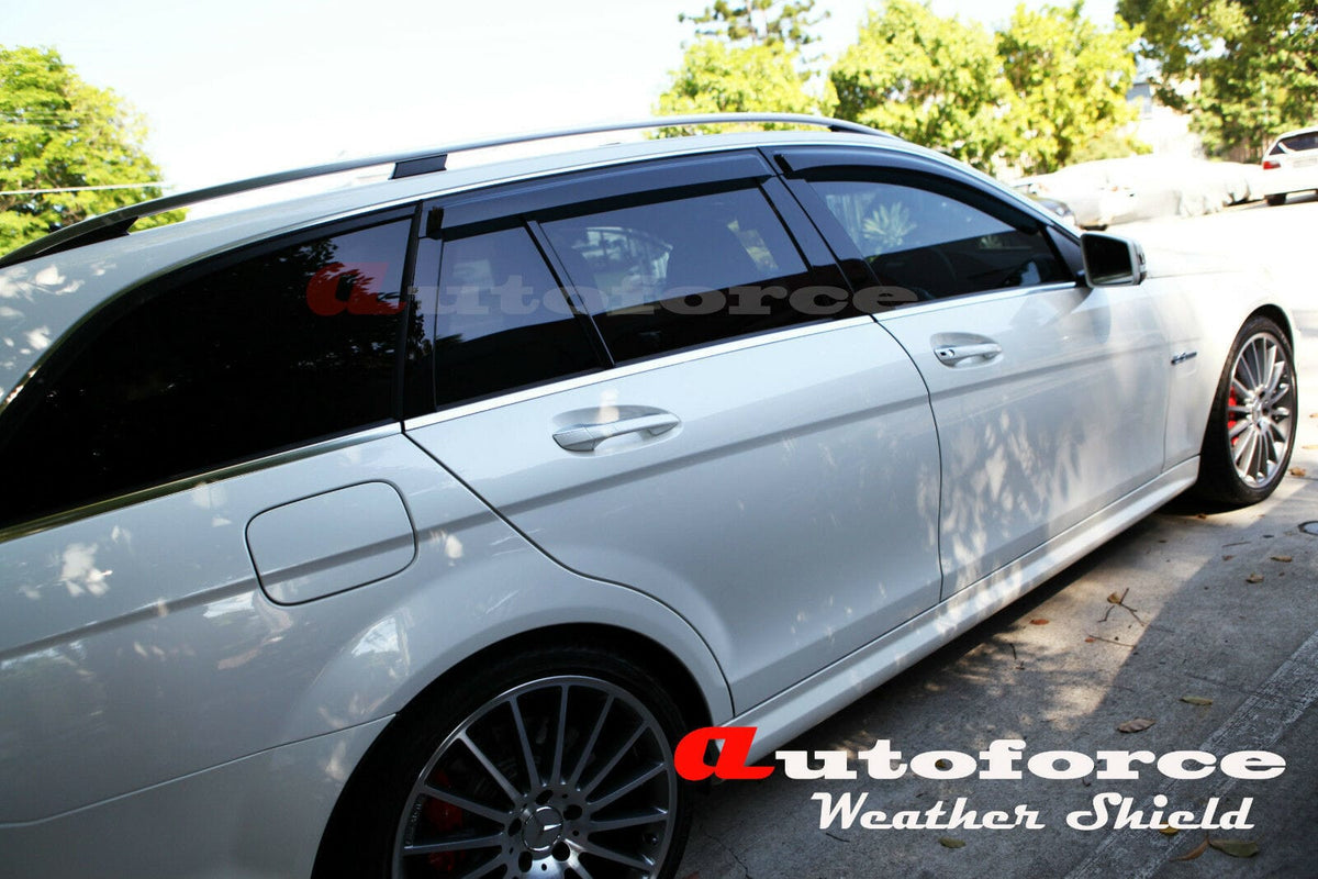 Installed View - Mercedes-Benz C63 AMG W204 Estate: Premium Window Visors