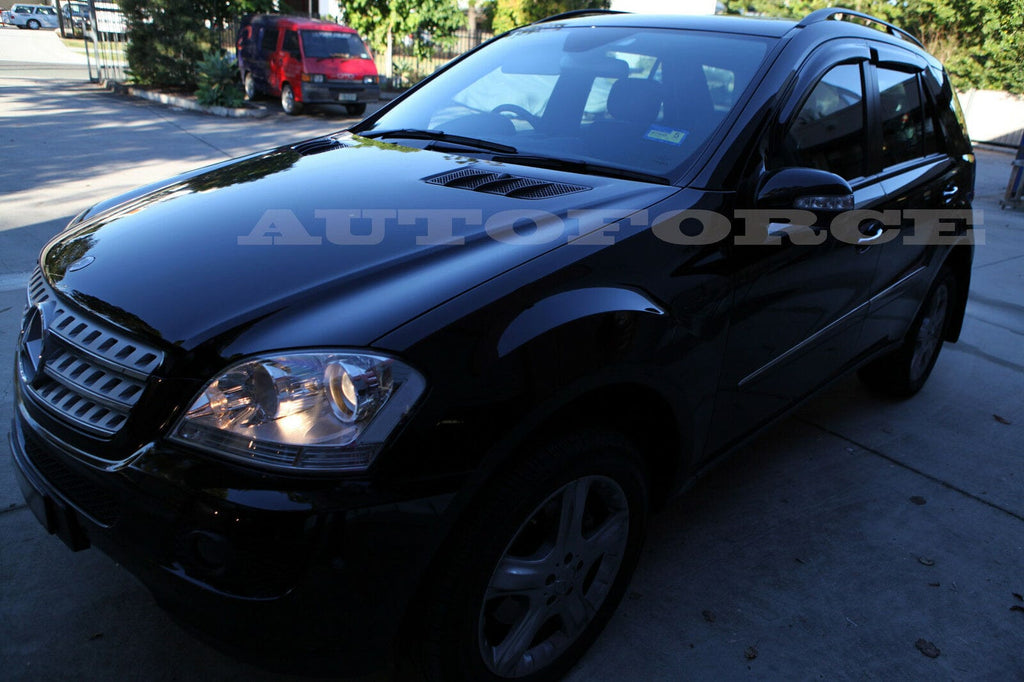Installed View - Mercedes-Benz ML350 ML500 ML63 AMG (2005-2011): Premium Window Visors