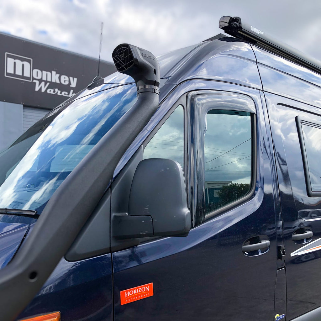 Installed View - Mercedes-Benz Sprinter W907 (2018-2026): Premium Window Visors