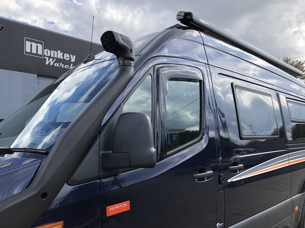 Installed View - Mercedes-Benz Sprinter W907 (2018-2026): Premium Window Visors