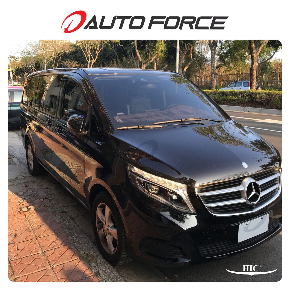Installed View - Mercedes-Benz Valente: Premium Window Visors