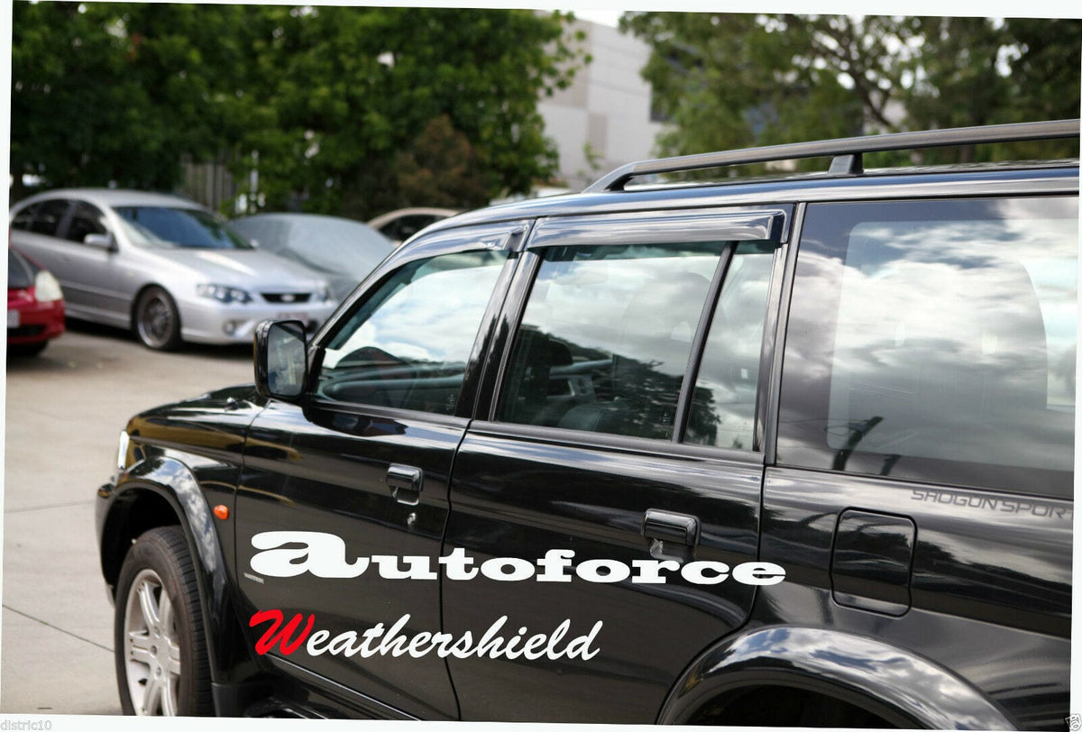Installed View - Mitsubishi Challenger (1997-2005): Premium Window Visors