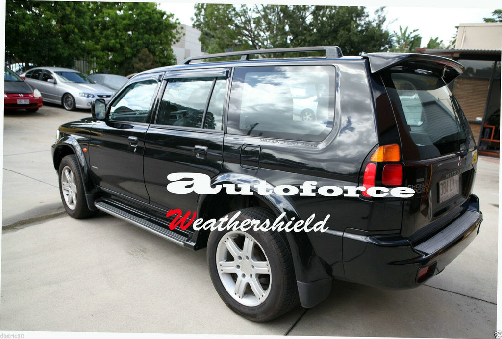 Installed View - Mitsubishi Challenger (1997-2005): Premium Window Visors