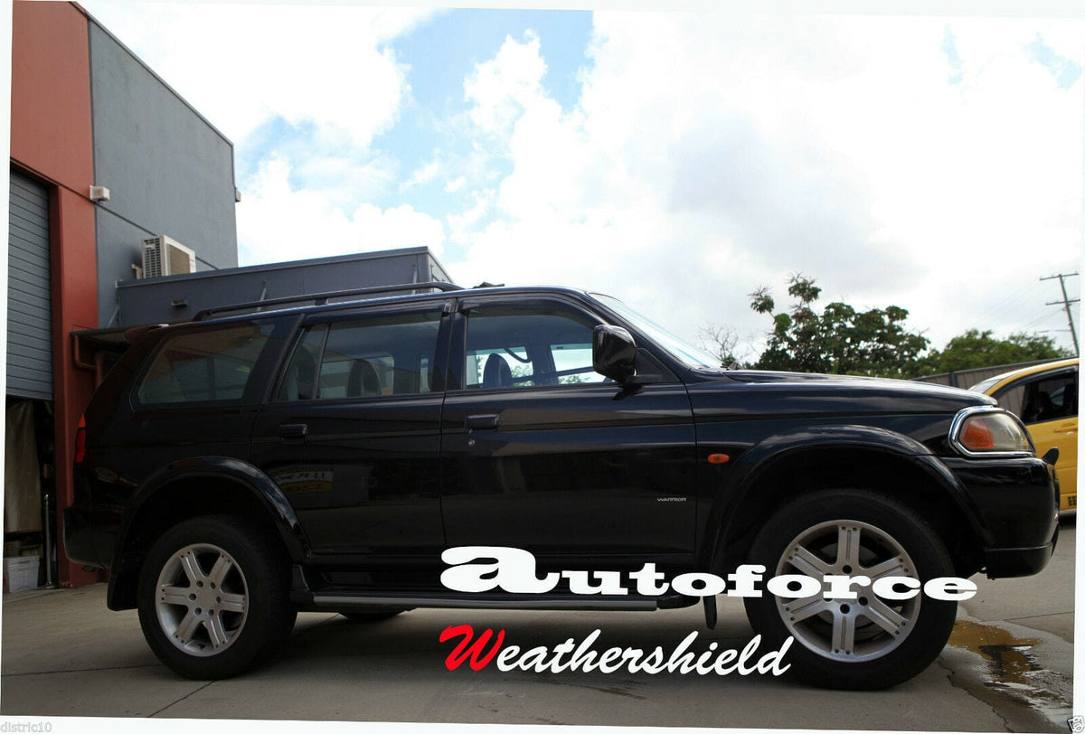 Installed View - Mitsubishi Challenger (1997-2005): Premium Window Visors