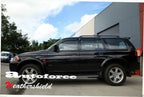 Installed View - Mitsubishi Challenger (1997-2005): Premium Window Visors