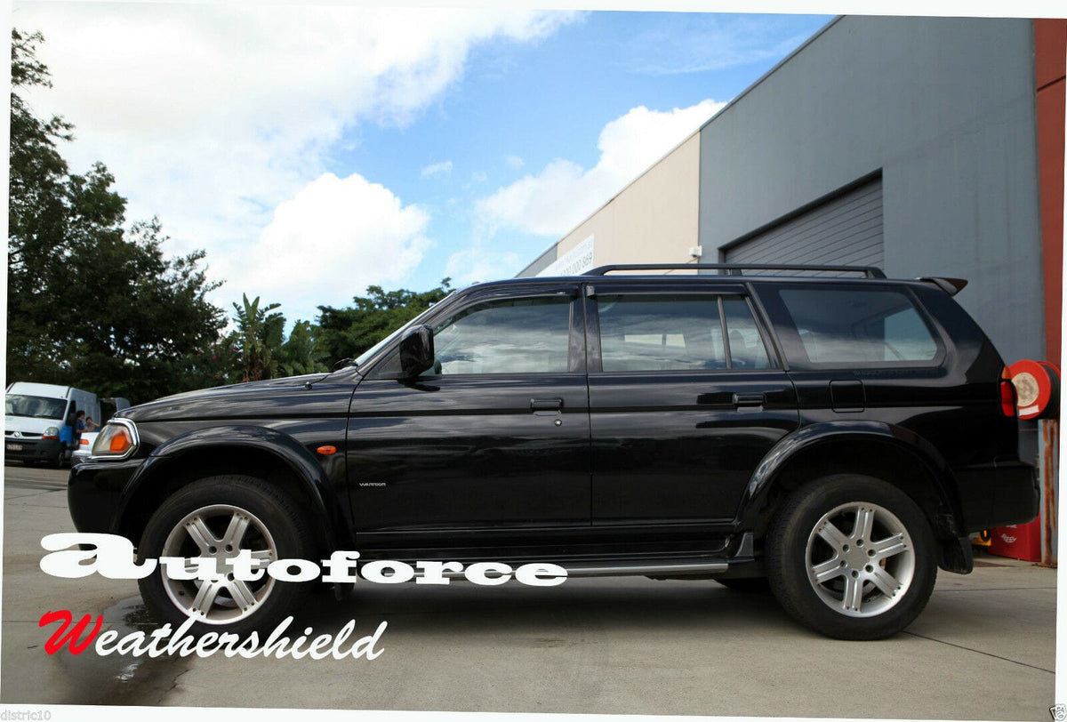 Installed View - Mitsubishi Challenger (1997-2005): Premium Window Visors