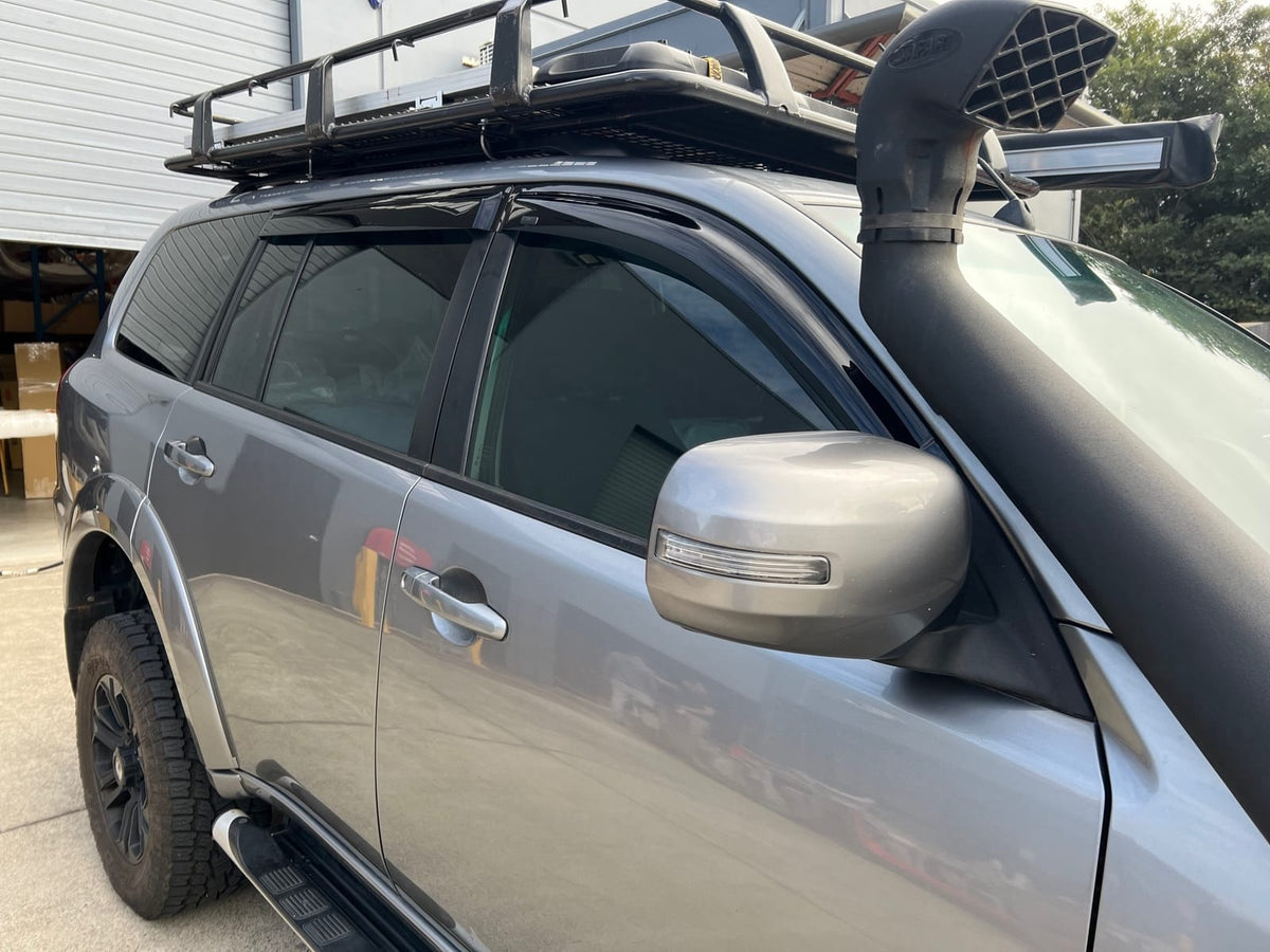 Installed View - Mitsubishi Challenger PB / PC (2009-2015): Premium Window Visors
