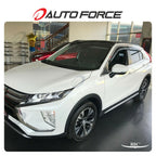 Installed View - Mitsubishi Eclipse Cross YA (2017-2022): Premium Window Visors with Chrome Trim