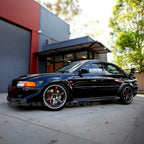 Installed View - Mitsubishi Evolution 4 / 5 / 6 (CN9A/CP9A): Premium Window Visors