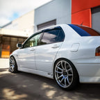 Installed View - Mitsubishi Evolution 7 / 8 / 9 (CT9A): Premium Window Visors