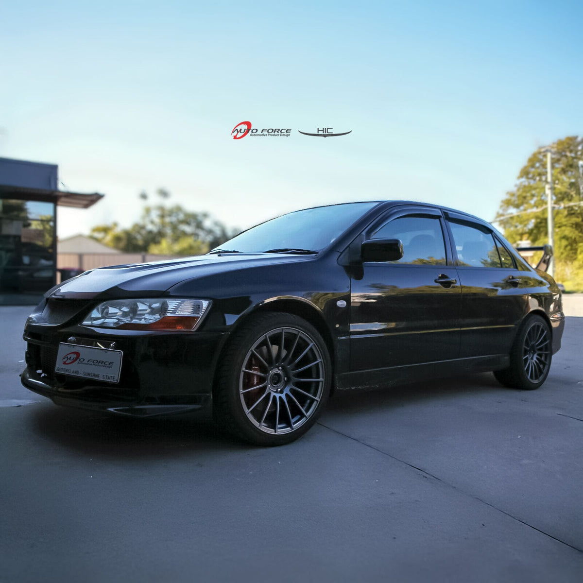 Installed View - Mitsubishi Evolution 7 / 8 / 9 (CT9A): Premium Window Visors