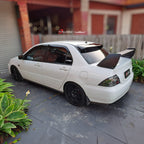Installed View - Mitsubishi Evolution 7 8 9 Sedan (2001-2007): Premium Roof Spoiler