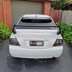 Installed View - Mitsubishi Evolution 7 8 9 Sedan (2001-2007): Premium Roof Spoiler