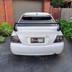 Installed View - Mitsubishi Evolution 7 8 9 Sedan (2001-2007): Premium Roof Spoiler