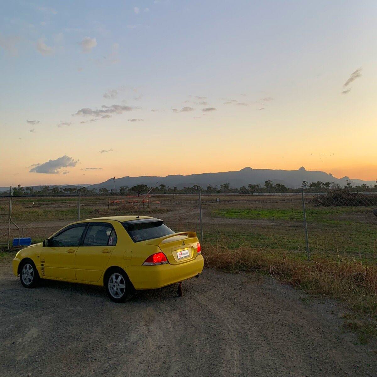 Installed View - Mitsubishi Evolution 7 8 9 Sedan (2001-2007): Premium Roof Spoiler