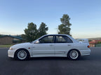 Installed View - Mitsubishi Evolution II / III (CE9A): Premium Window Visors