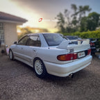 Installed View - Mitsubishi Evolution II / III (CE9A): Premium Window Visors