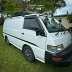 Installed View - Mitsubishi Express Van L300 (1986-2014): Premium Window Visors