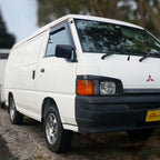 Installed View - Mitsubishi Express Van L300 (1986-2014): Premium Window Visors