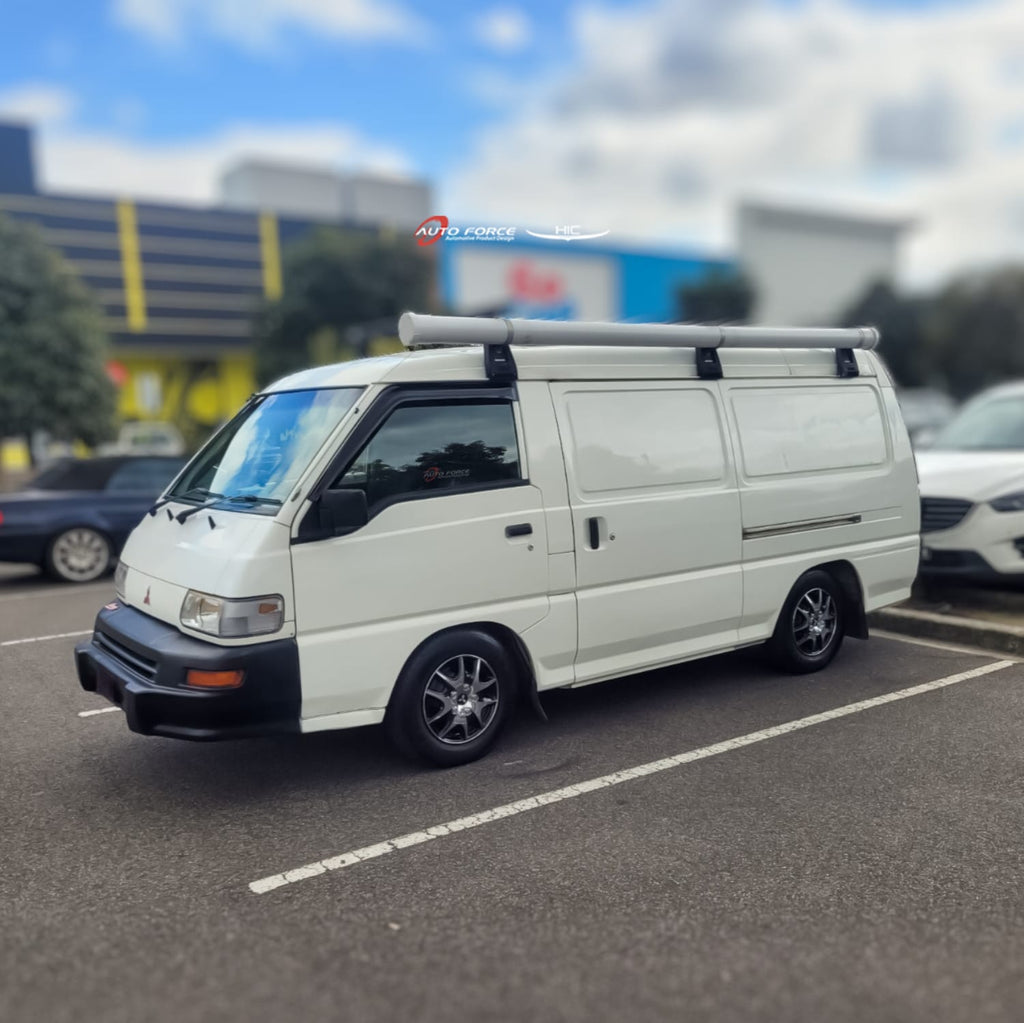 Installed View - Mitsubishi Express Van L300 (1986-2014): Premium Window Visors