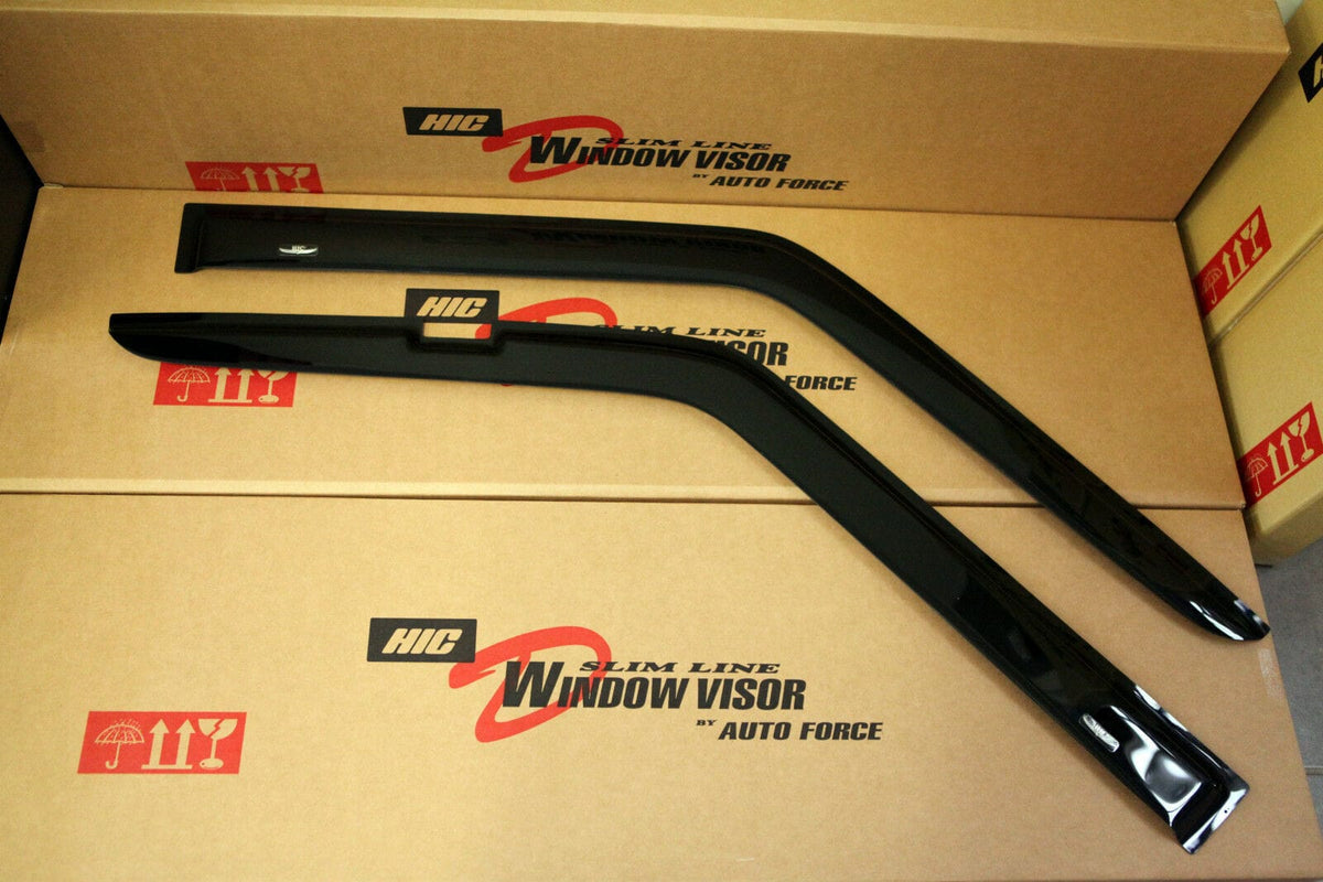 Installed View - Mitsubishi Express Van L300 (1986-2014): Premium Window Visors