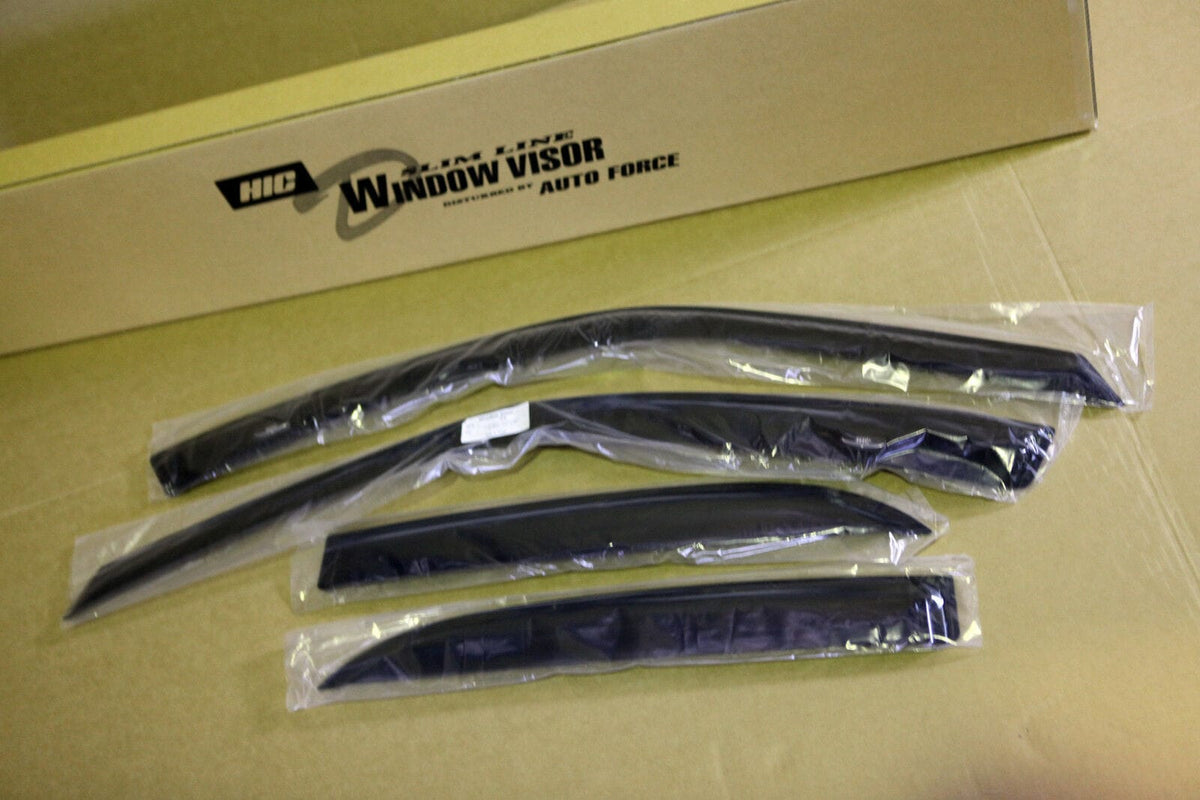 Installed View - Mitsubishi Lancer CC GSR Sedan (1992-1996): Premium Window Visors