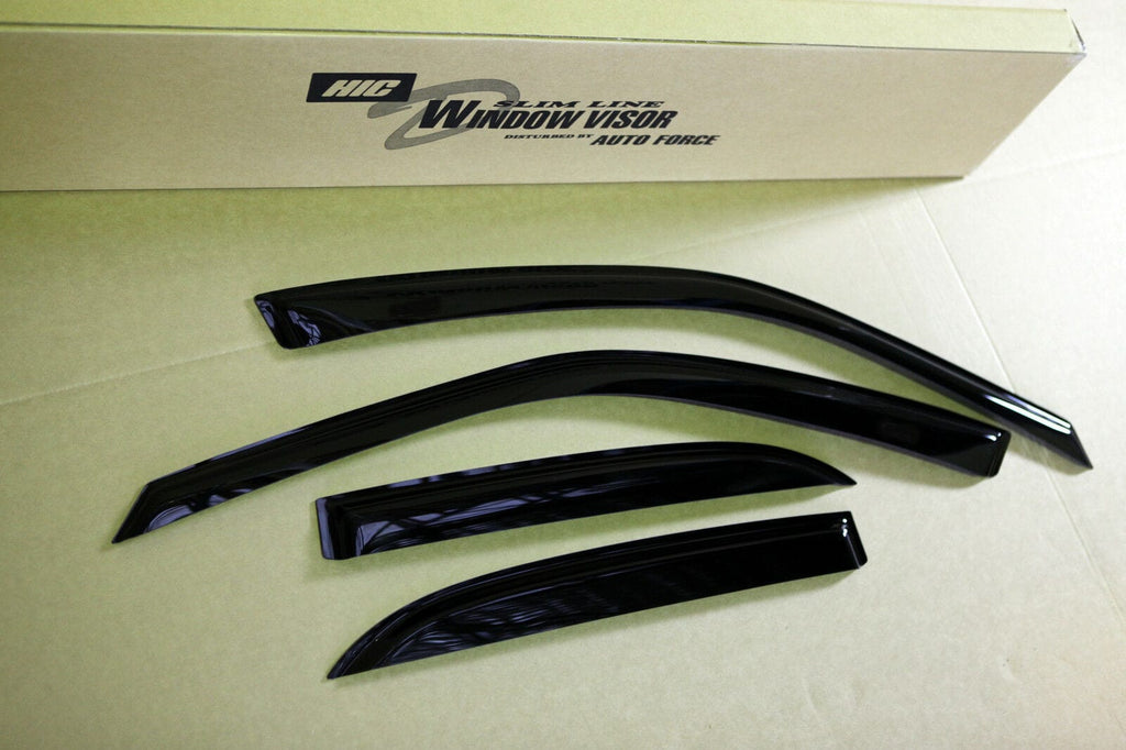 Installed View - Mitsubishi Lancer CC GSR Sedan (1992-1996): Premium Window Visors