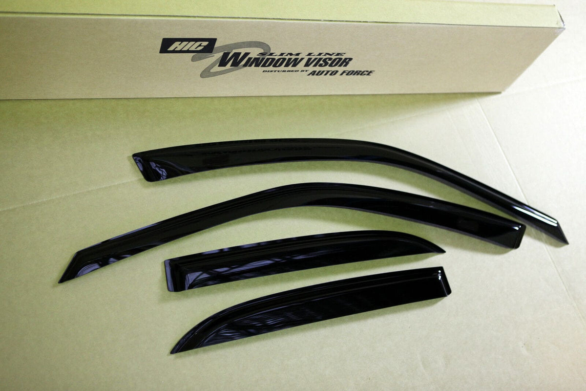 Installed View - Mitsubishi Lancer CC GSR Sedan (1992-1996): Premium Window Visors