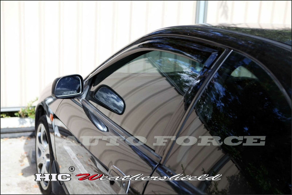 Installed View - Mitsubishi Lancer CE Coupe (1996-2003): Premium Window Visors