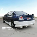 Installed View - Mitsubishi Lancer CE Coupe: Bomex Style Rear Bumper