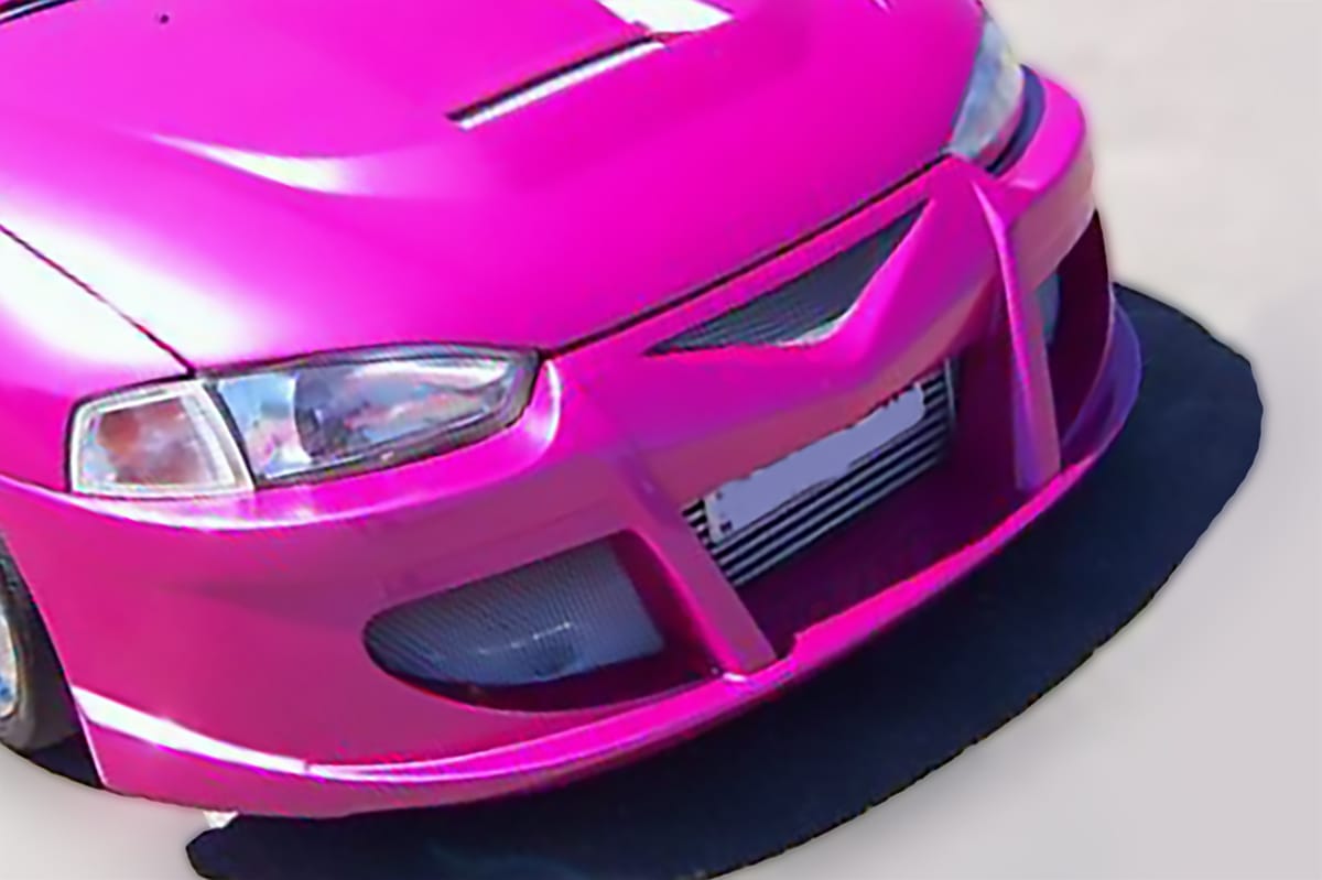 Installed View - Mitsubishi Lancer CE Coupe: Droid Style Front Bumper