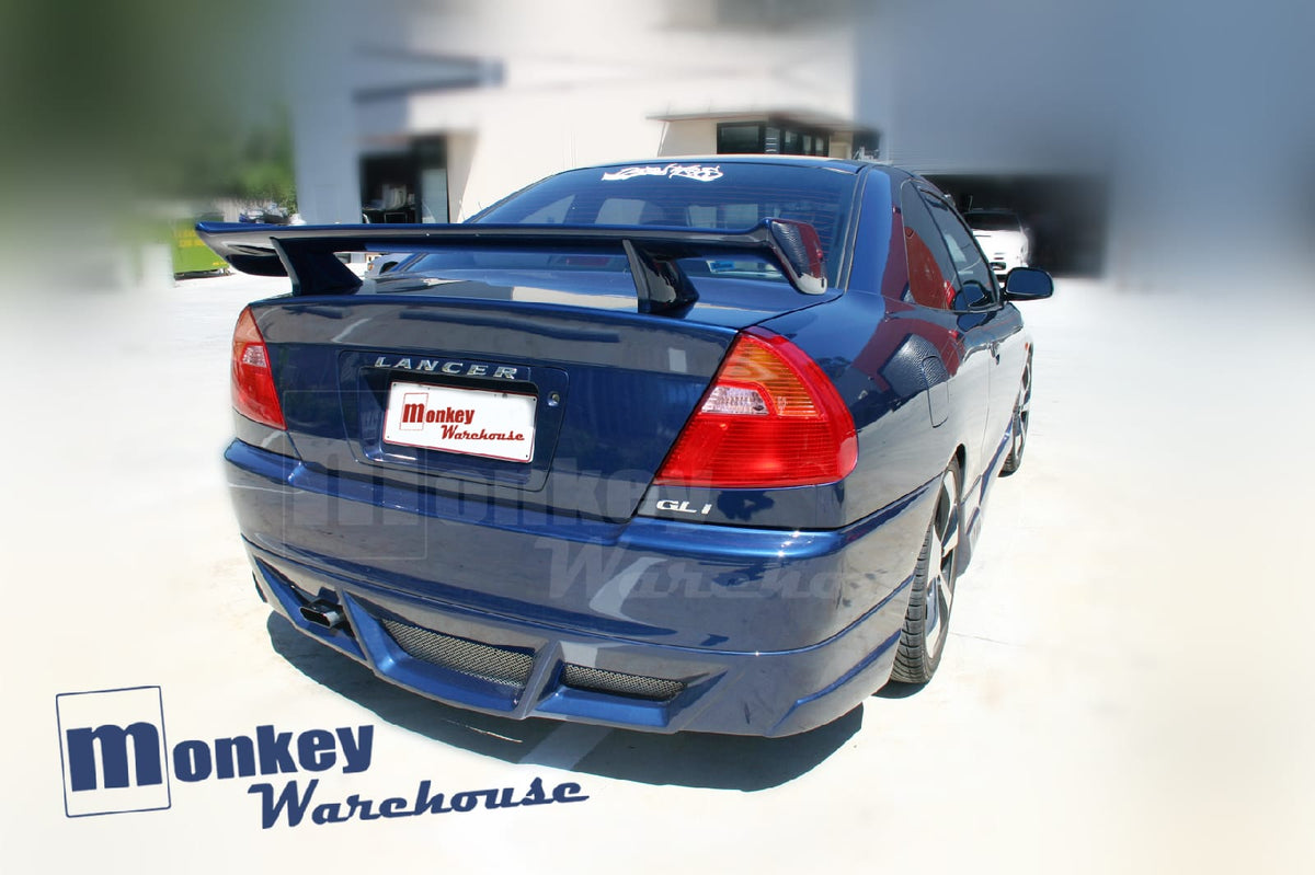 Installed View - Mitsubishi Lancer CE Coupe: Droid Style Rear Lip