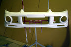 Installed View - Mitsubishi Lancer CE Coupe: Evo 6 Style Front Bumper