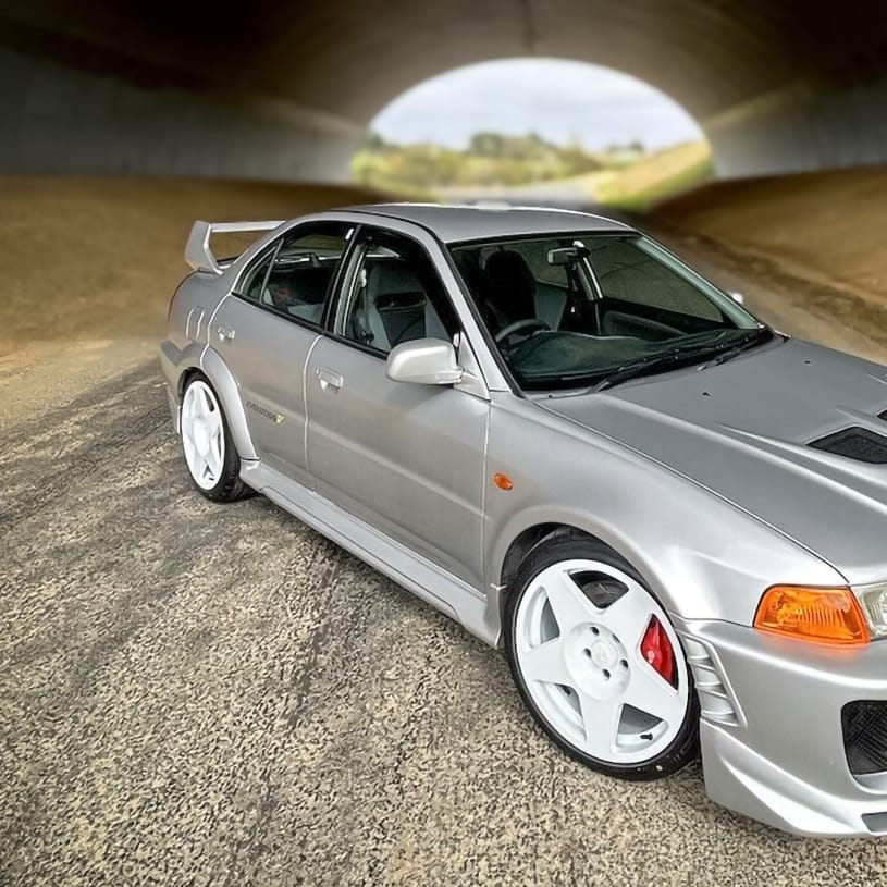 Installed View - Mitsubishi Lancer CE Sedan (1996-2002): Premium Window Visors