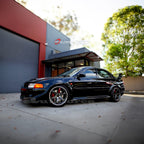 Installed View - Mitsubishi Lancer CE Sedan (1996-2002): Premium Window Visors