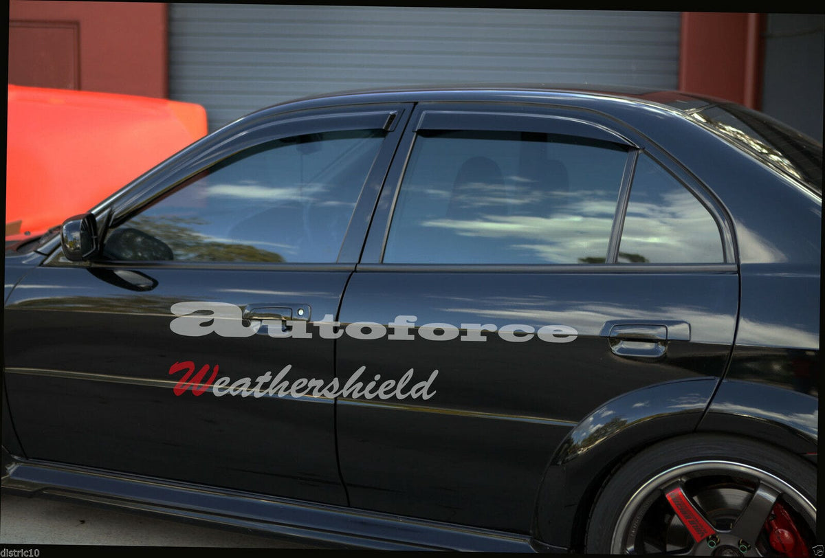 Installed View - Mitsubishi Lancer CE Sedan (1996-2002): Premium Window Visors