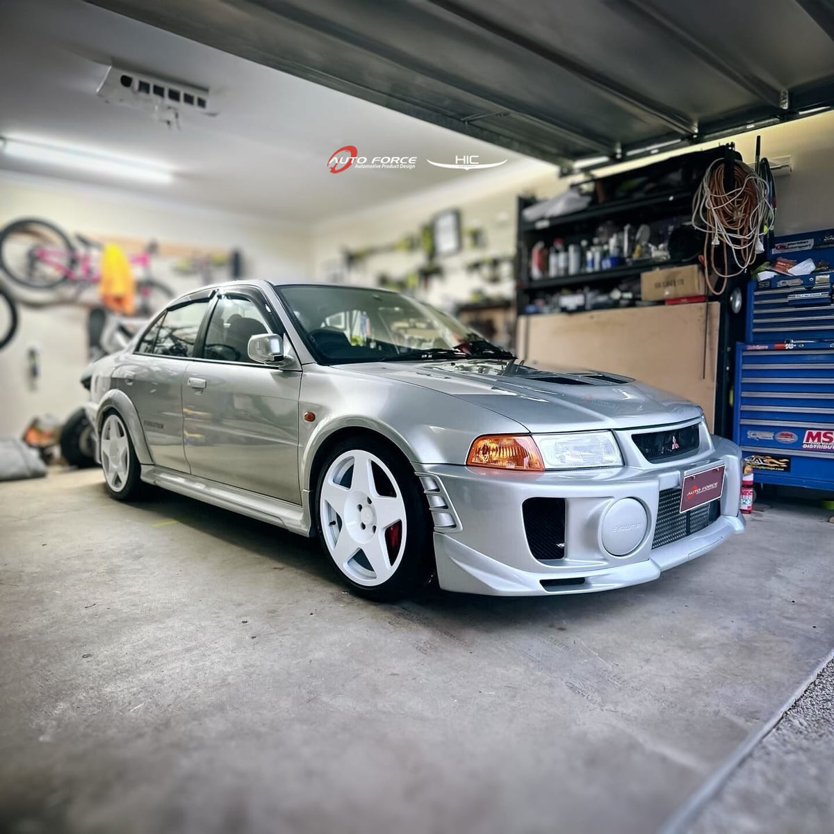 Installed View - Mitsubishi Lancer CE Sedan (1996-2002): Premium Window Visors