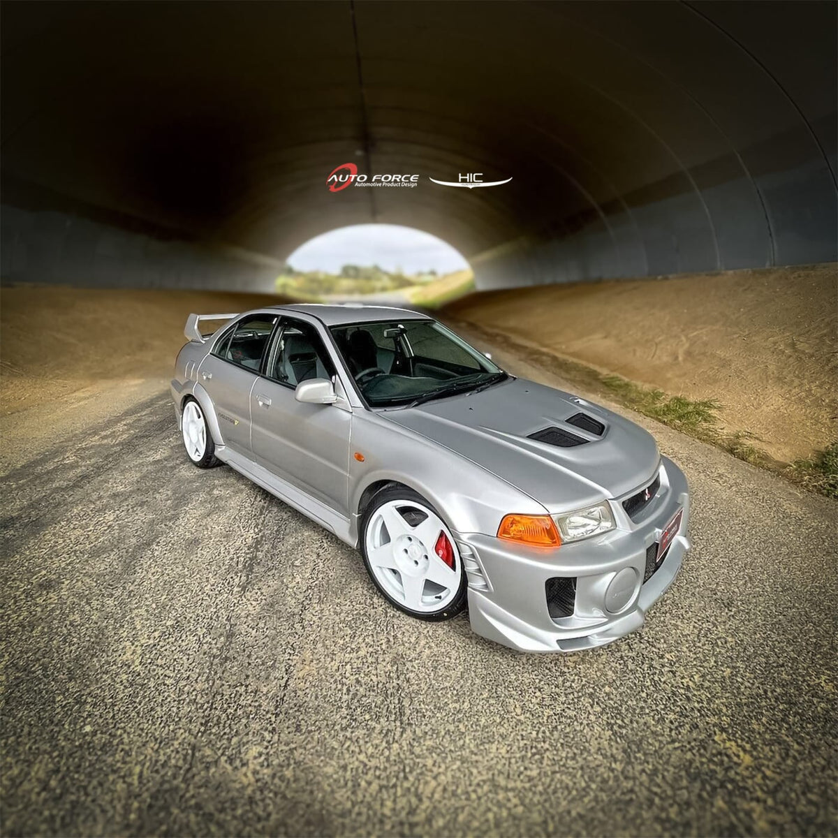 Installed View - Mitsubishi Lancer CE Sedan (1996-2002): Premium Window Visors