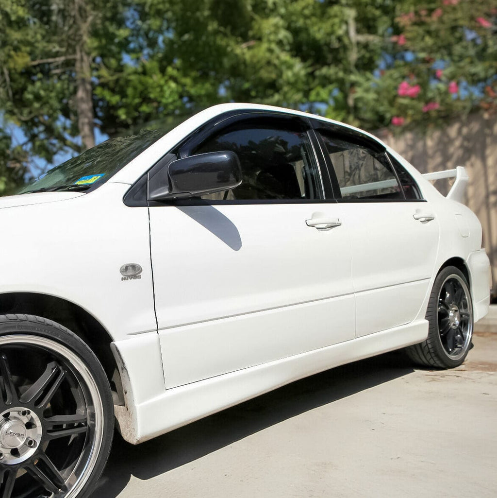 Installed View - Mitsubishi Lancer CH Sedan (2003-2007): Premium Window Visors