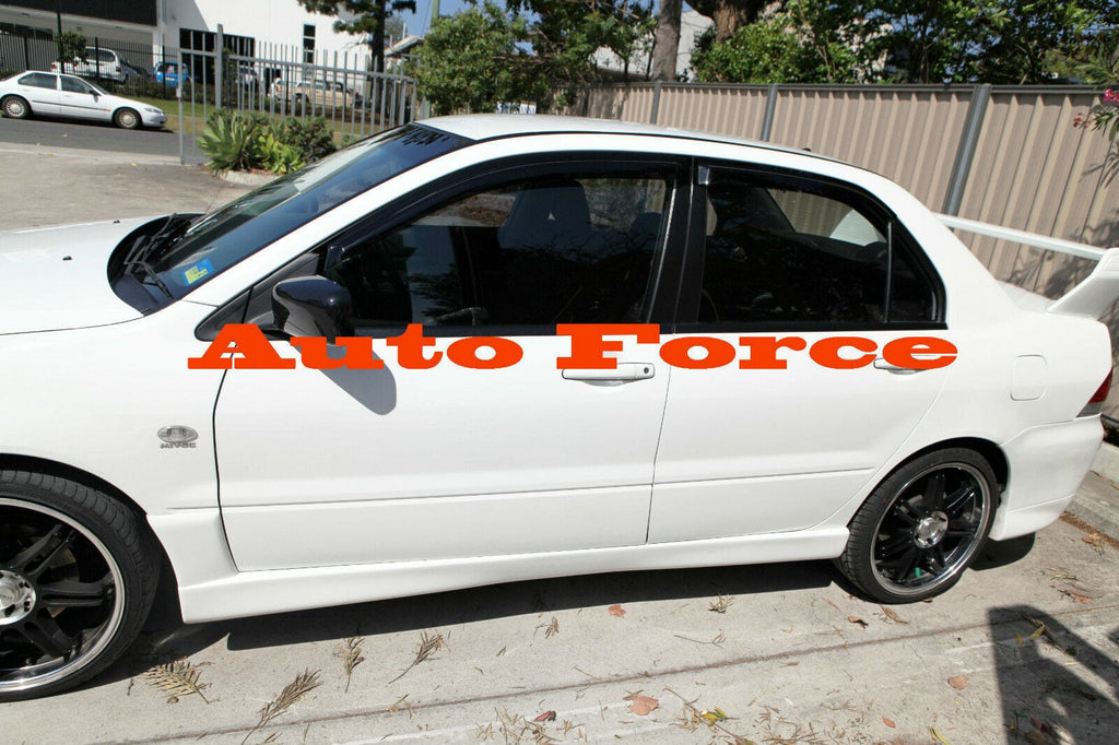 Installed View - Mitsubishi Lancer CH Sedan (2003-2007): Premium Window Visors