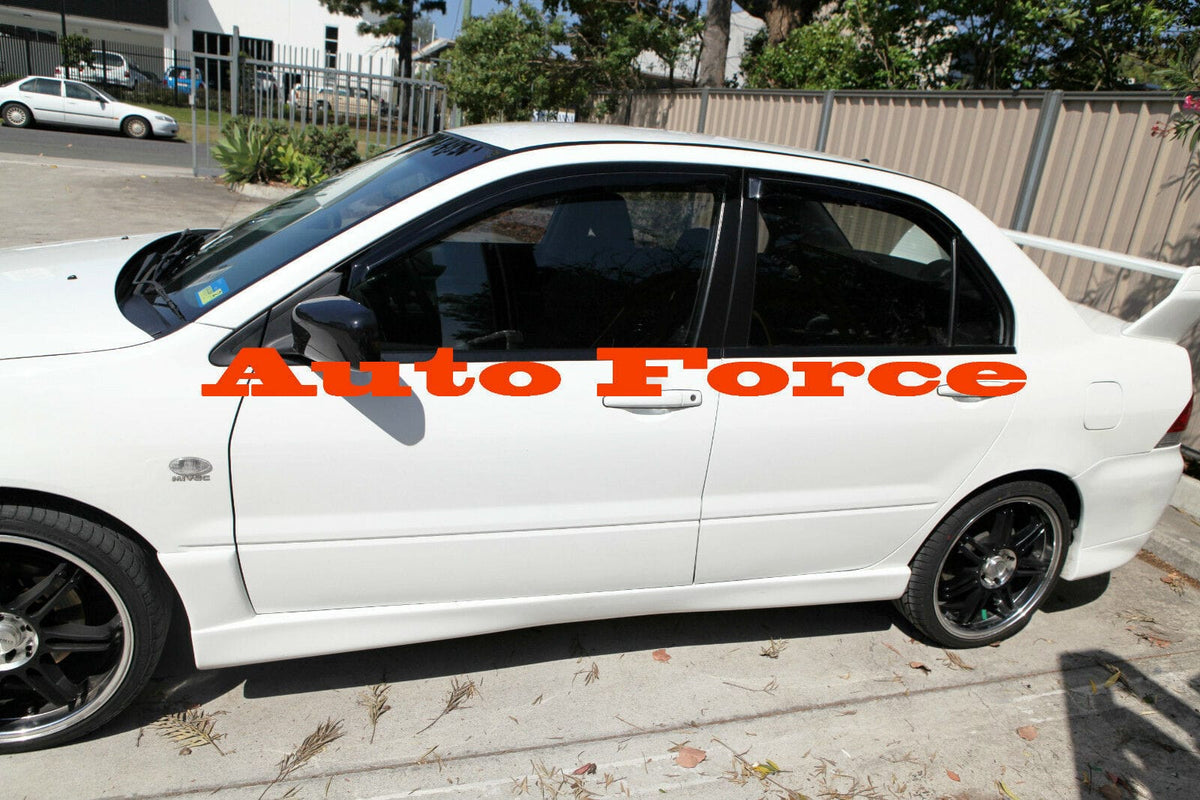 Installed View - Mitsubishi Lancer CH Sedan (2003-2007): Premium Window Visors