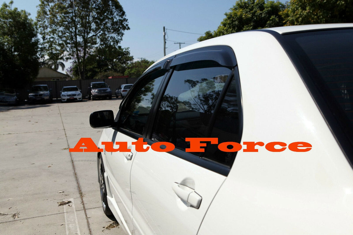 Installed View - Mitsubishi Lancer CH Sedan (2003-2007): Premium Window Visors
