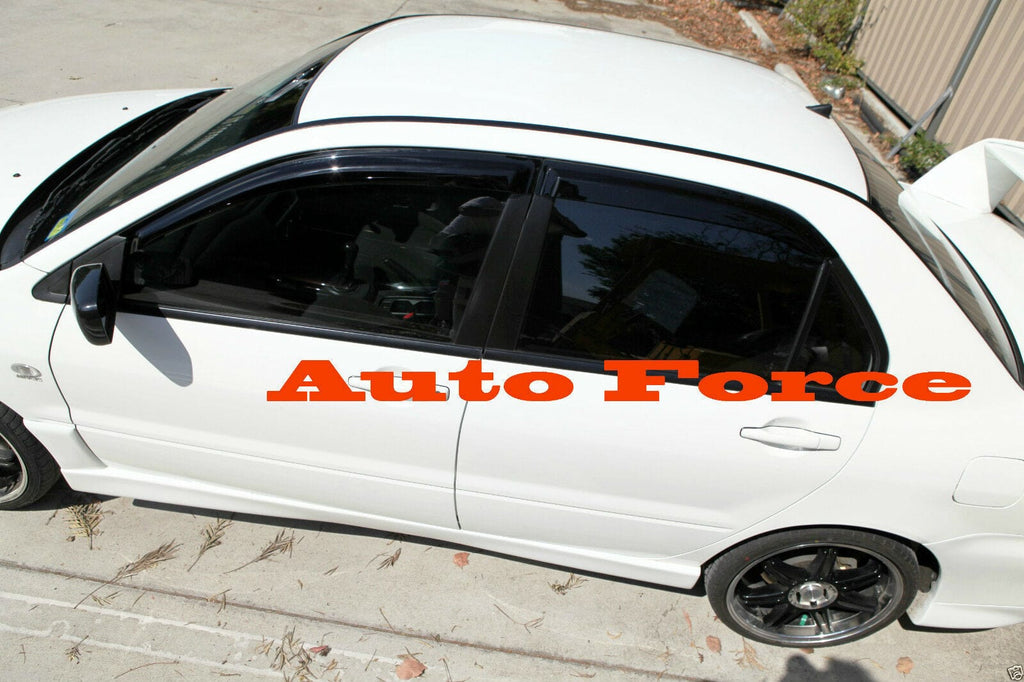 Installed View - Mitsubishi Lancer CH Sedan (2003-2007): Premium Window Visors