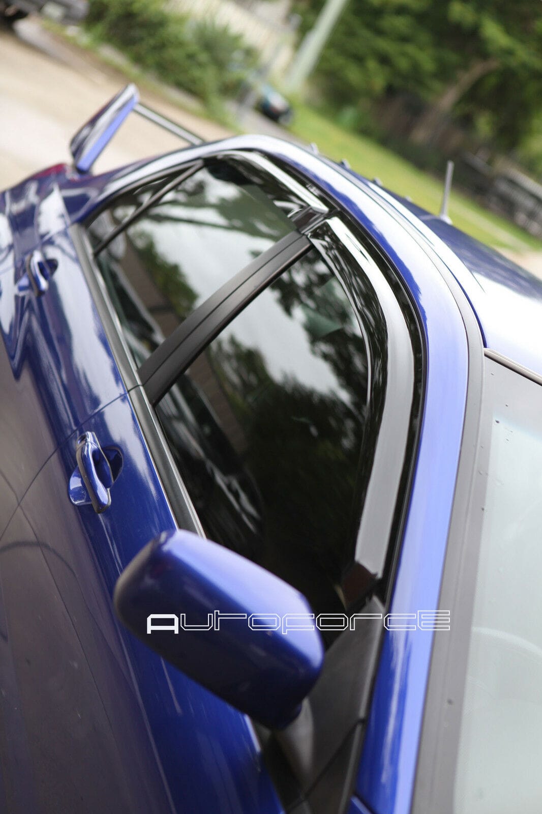 Installed View - Mitsubishi Lancer CH Sedan (2003-2007): Premium Window Visors