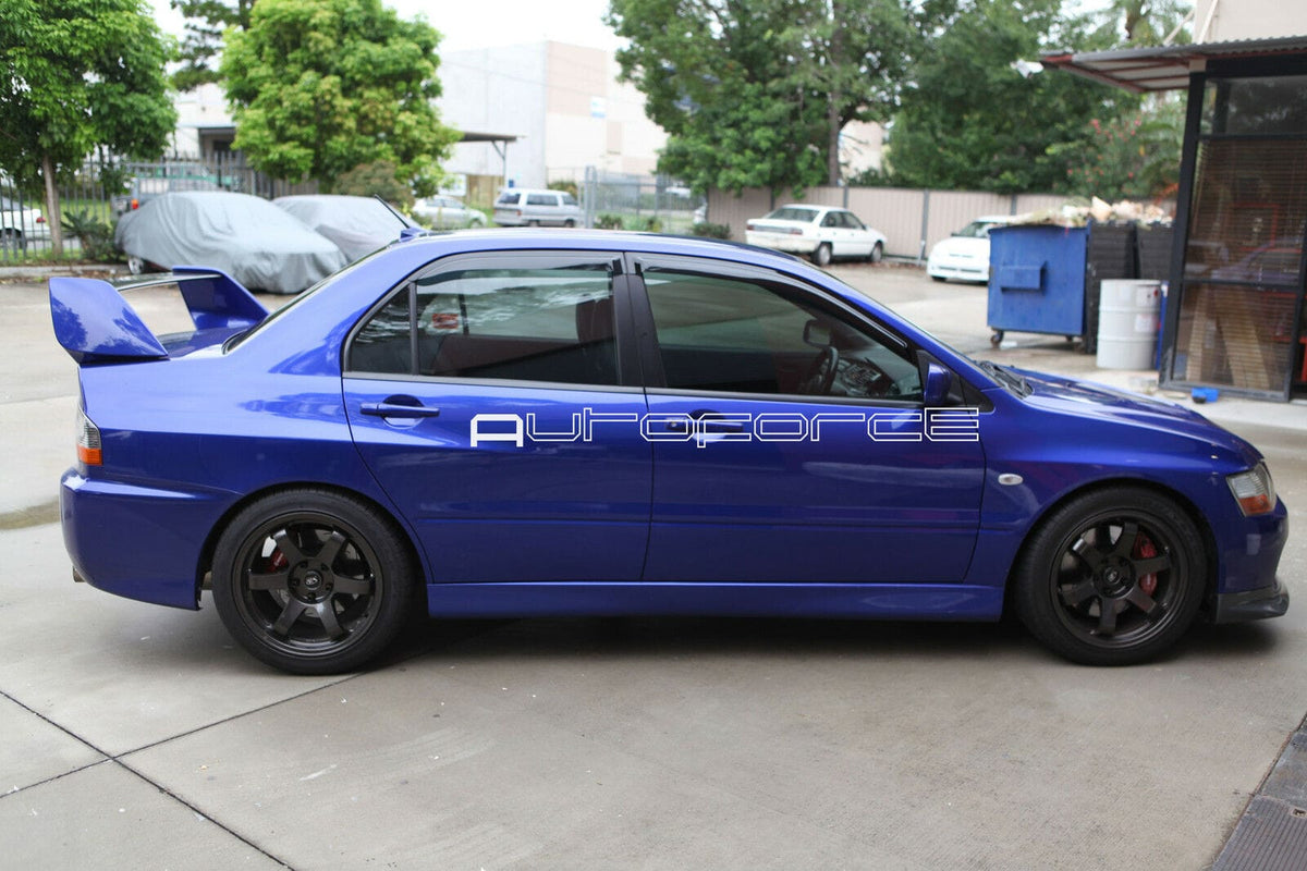 Installed View - Mitsubishi Lancer CH Sedan (2003-2007): Premium Window Visors