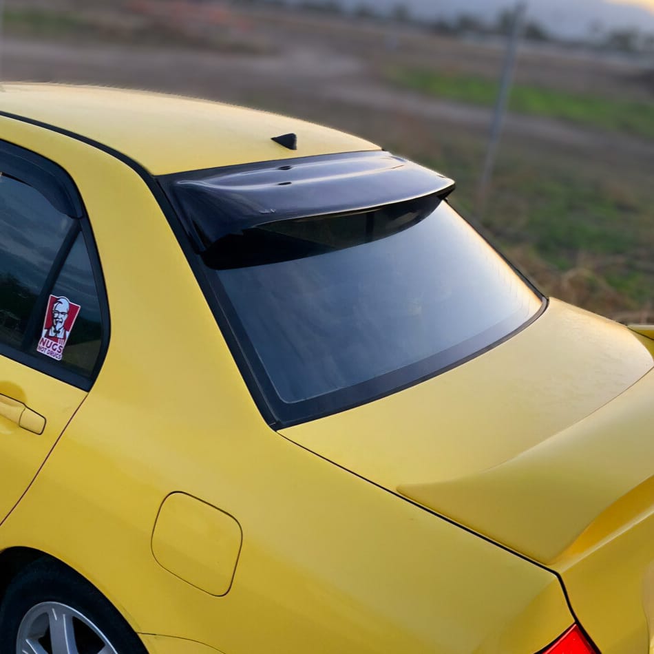 Installed View - Mitsubishi Lancer CH Sedan (2003-2008): Premium Roof Spoiler